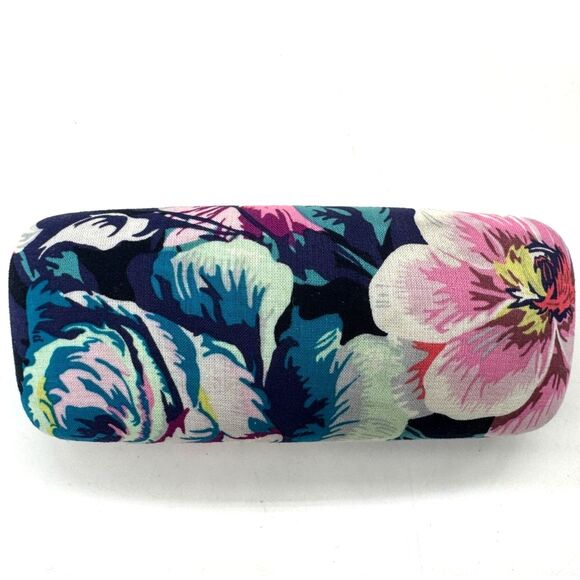 Vera Bradley Oversized Sunglasses Eyeglasses Case Floral Fabric Hard Clamshell - Picture 1 of 6